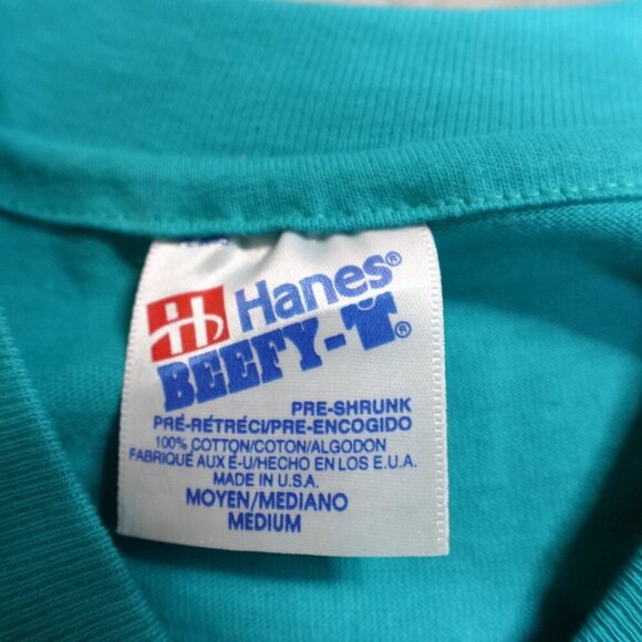 Vintage University Womens Shirt Medium Blue Green Female Rights - Picture 4 of 7